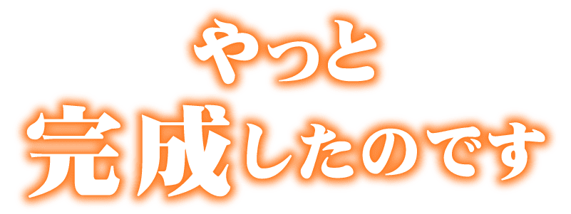 やっと完成したのです。